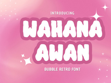 Wahana Awan - Bubble Retro Font preview picture