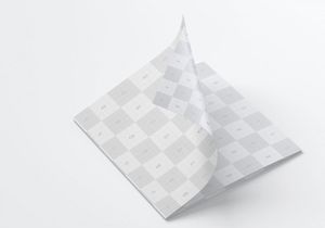 Square Tri-Fold Brochure Mockup 02