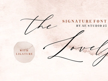 The Lovely - Signature Font preview picture