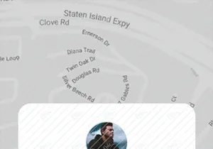 Driver rating screens for mobile app