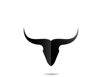 Retro vintage bull head horns logo. preview picture