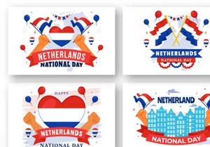 12 Netherlands National Day Illustration