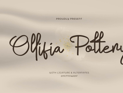 Ollifia Pottery | Handwriting Script