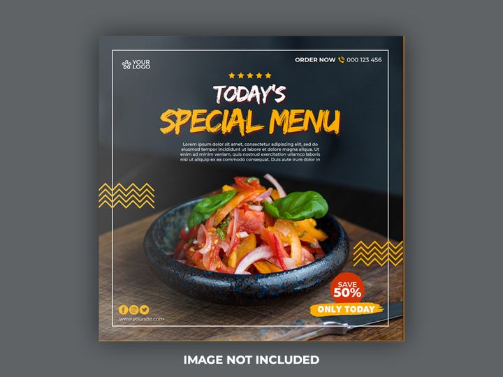 Restaurant fast food social media post