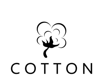 Soft natural organic cotton flower plant logo for cotton plantations, industries,business,textile,clothing and beauty,vector preview picture