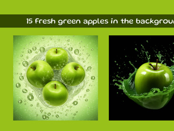 Fresh green apples in the background preview picture
