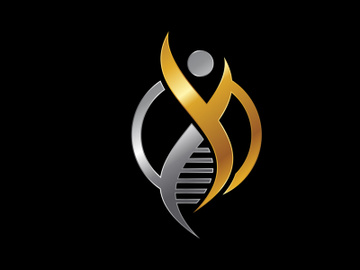 DNA vector logo design template. Genetics Vector Design preview picture