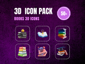 Books 3D Icon preview picture