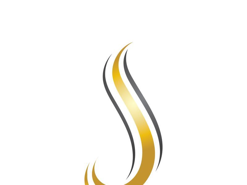Elegant Wavy Hair Salon Logo Template