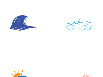 Ocean water wave wave logo design. preview picture