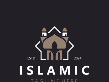 Islamic Mosque Logo design, template Islamic, Islamic Day Ramadan vector graphic preview picture