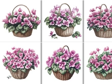 Watercolor Floral Flower Basket Design