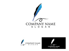 Feather pen sign Business logo vector icon