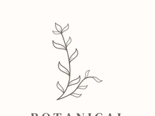 Hand drawn natural organic botanical feminine delicate logo for florist, wedding, badge, photographer and beauty.