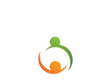 Family care and Community, network social icon logo