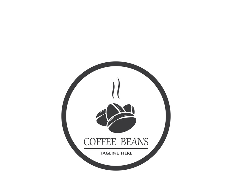 Premium coffee bean logo design.