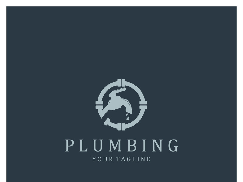 Plumbing logo vector design template. water pipe logo design.Leaking water logotype,Design Concept, Creative Symbol, Icon