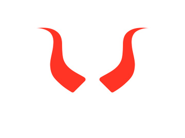 Devil horn red logo icon preview picture