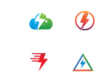 thunder lightning logo creative design.