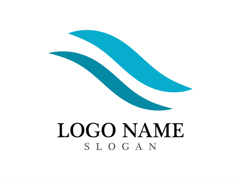 Wave beach vector illustration design logo