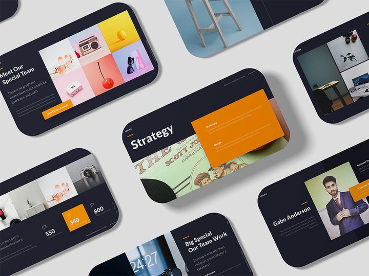 LORAN -  Animated Powerpoint Business Presentation Template (Yellow)