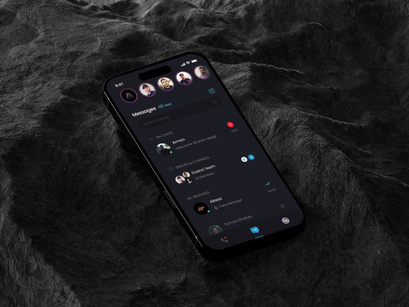 Blue Messenger chat app UI kit (v1.0 by uilarax)