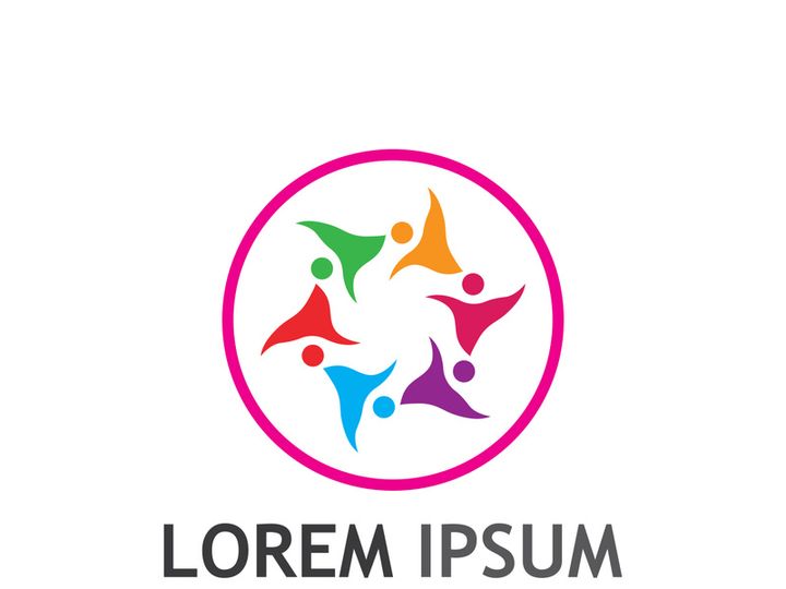 people community logo design with creative idea.