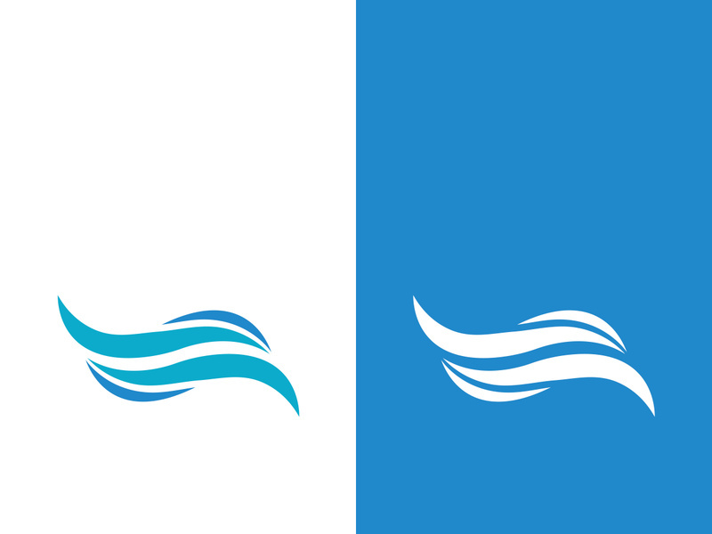 Wave beach vector illustration design logo