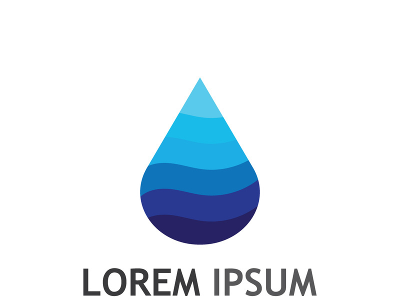 Modern colorful water drop logo design.