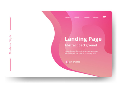 Asbtract background Landing page template design vol 3