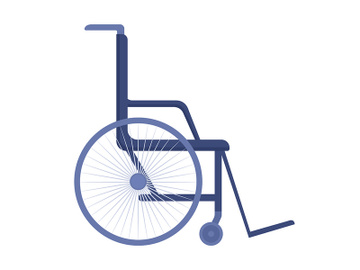 Wheelchair semi flat color vector object preview picture
