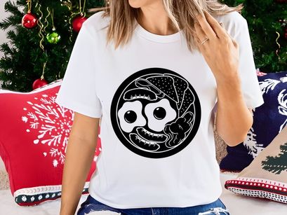 Hearty Full English Breakfast Plate Silhouette