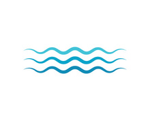 Water wave vector icon illustration