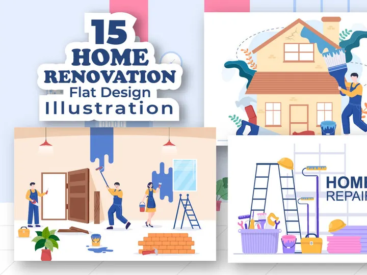 15 Home Renovation or Repair Illustration