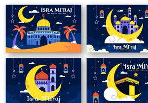 12 Isra Mi'raj Vector Illustration