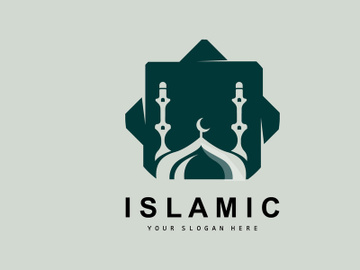 Mosque Logo, Vector Desain Template preview picture
