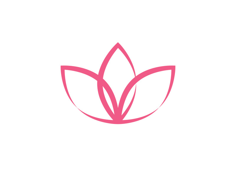 Lotus flower vector logo template