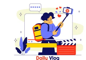 10 Influencer Daily Vlog Illustration