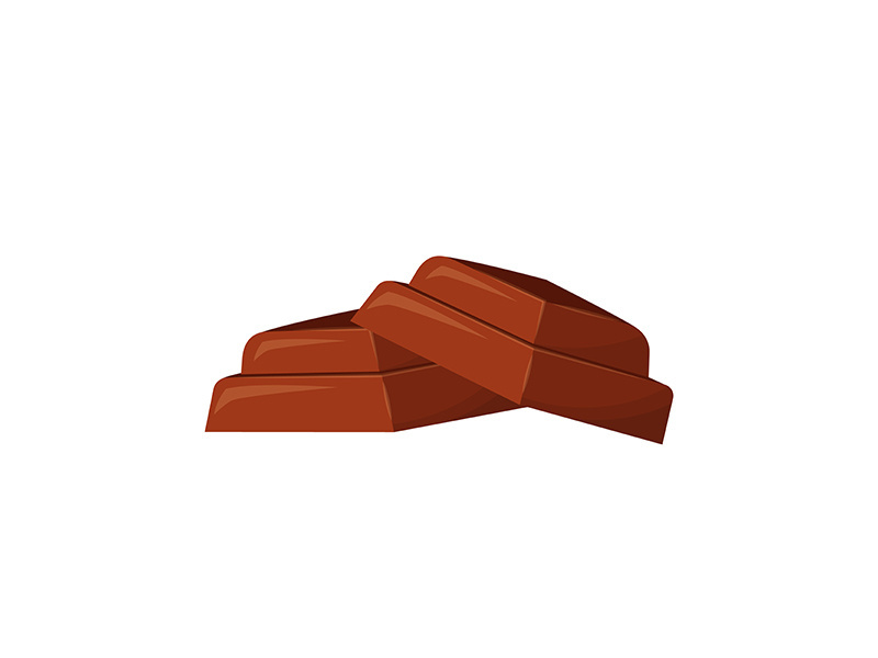 Chocolate pieces cartoon vector illustration