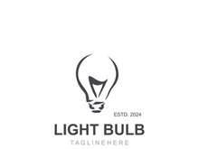 Light bulb creative lamp logo icon and business design bulb digital technology smart idea