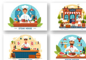 12 Steakhouse Illustration