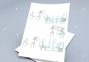 Hand Alphabet Icon Set