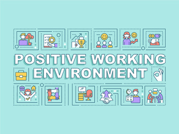 Positive working environment word concepts mint banner preview picture