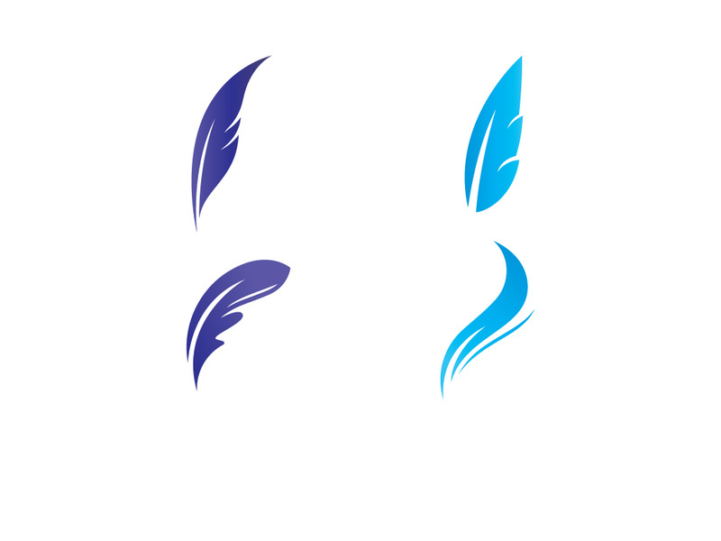 Feather Logo Vector design Template