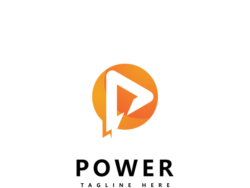 Letter P  power logo icon vector design
