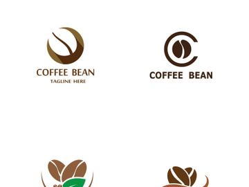 Coffee bean logo for cafe, business, label. preview picture