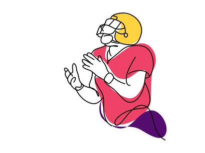 Line art flat illustration Super Bowl