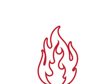 Fire flame logo vector illustration desig