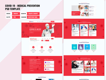 Medical Prevention PSD Template preview picture