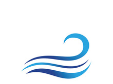 Water wave icon vector template logo
